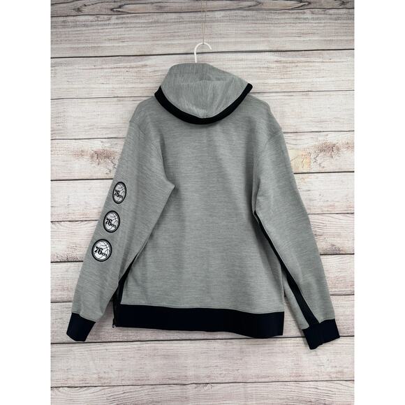 Nike NBA 76er’s Showtime Therma Flex Zip up Hoodie Mens Large Grey Dri Fit - Picture 2 of 12